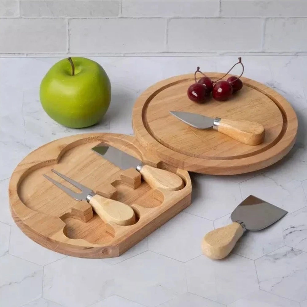 Hobby Lobby Wood Cheese Board & Knife Set NEW